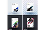 Set of artistic abstract design of business vector brochure