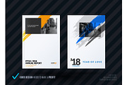 Set of artistic abstract design of business vector brochure