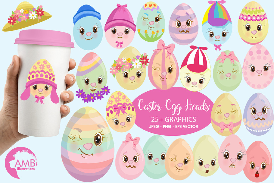 Easter Egg Clipart, Emoji, AMB-1168