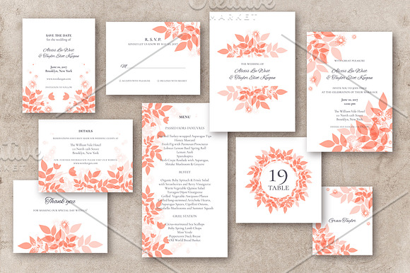 Foliage Wedding Suite No.1 in Wedding Templates - product preview 1