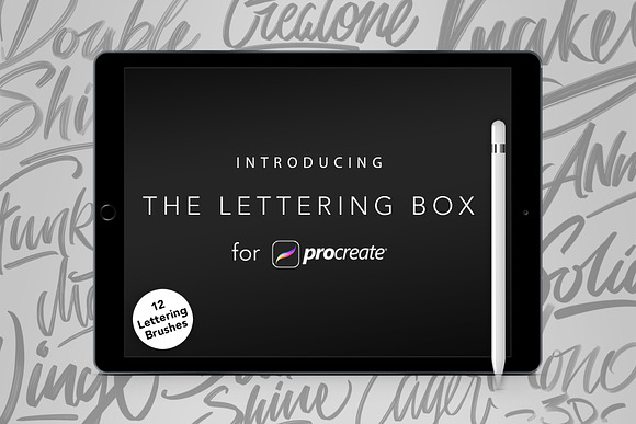 Lettering Box - Procreate Brush set in Photoshop Brushes - product preview 12