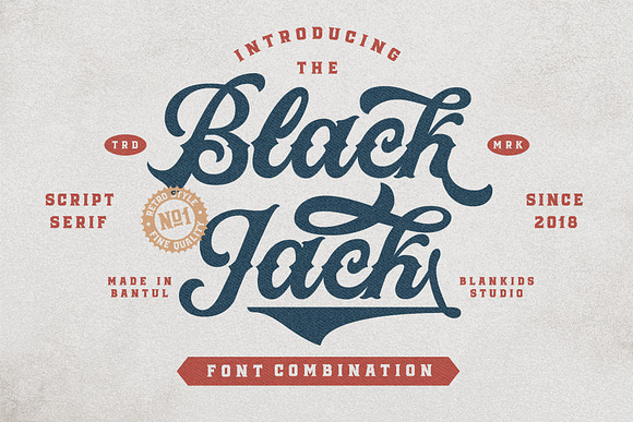 Black Jack Font Combination in Tattoo Fonts - product preview 5