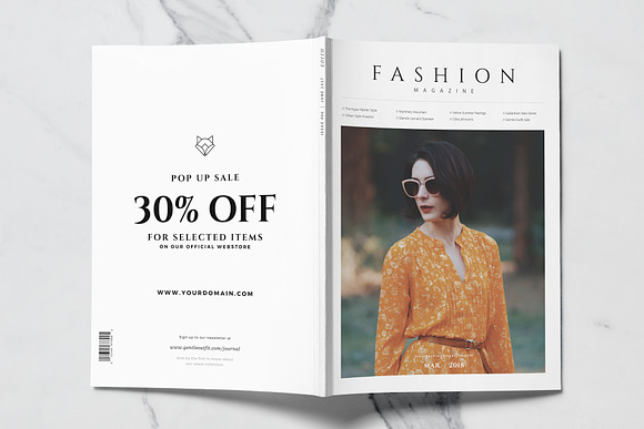 Fashion Magazine in Magazine Templates - product preview 10