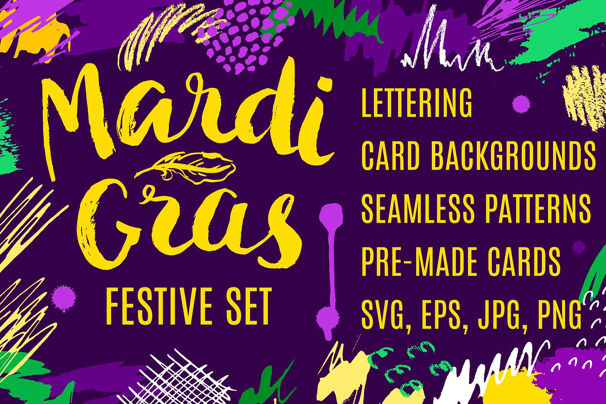 Mardi Gras Set in Illustrations - product preview 8