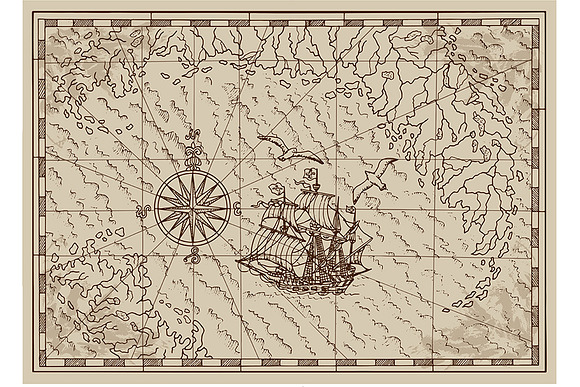 Pirate Treasure Maps Vector in Illustrations - product preview 1