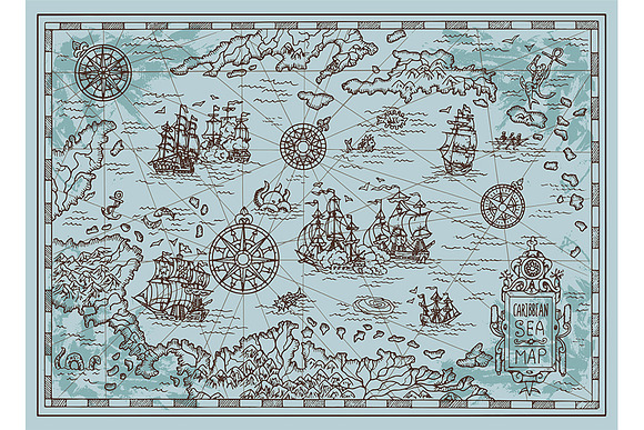 Pirate Treasure Maps Vector in Illustrations - product preview 6