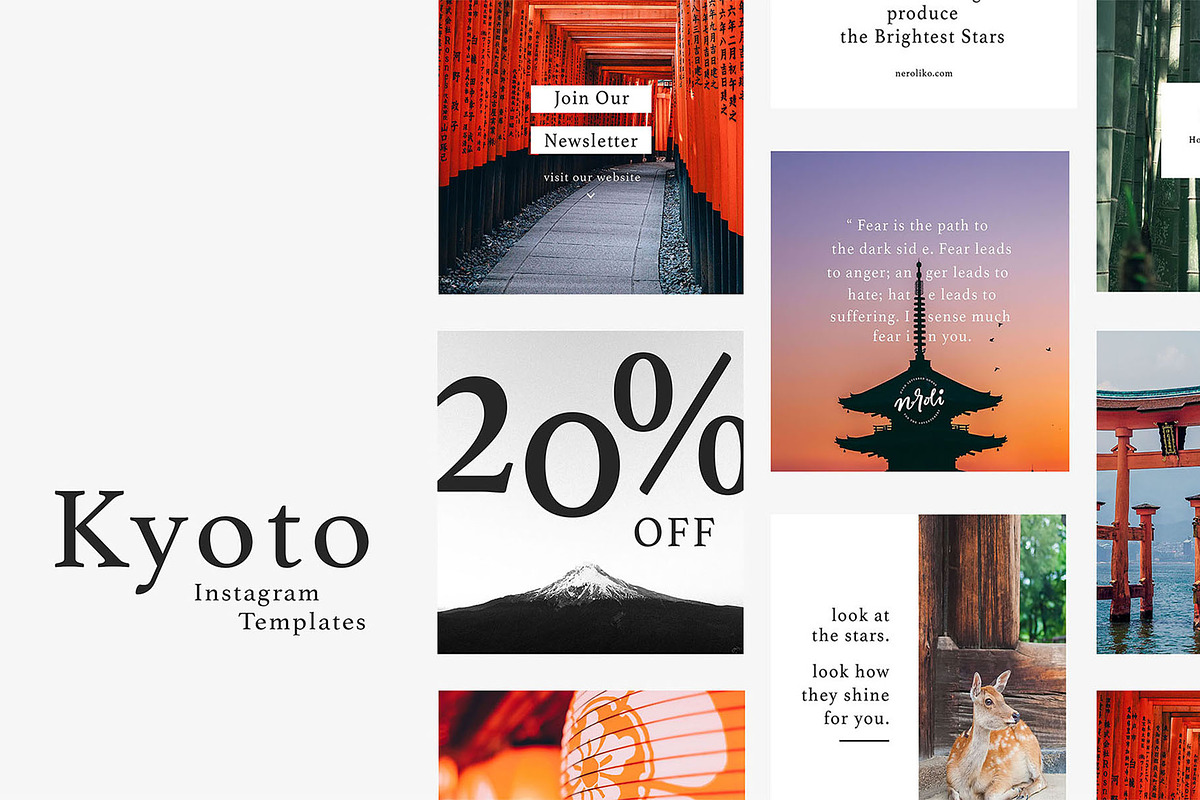 KYOTO Instagram Templates Pack in Instagram Templates - product preview 8