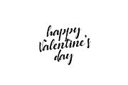 Lettering happy Valentines Day. Greeting Cards holiday.