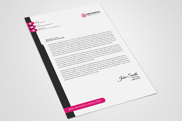 Letterhead Template with Word Format in Stationery Templates - product preview 2