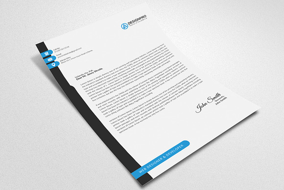 Letterhead Template with Word Format in Stationery Templates - product preview 3