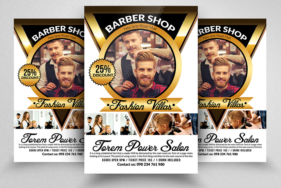 Barber Shop Psd  Flyer Templates