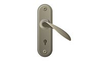 Metal mechanic door handle with small key hole