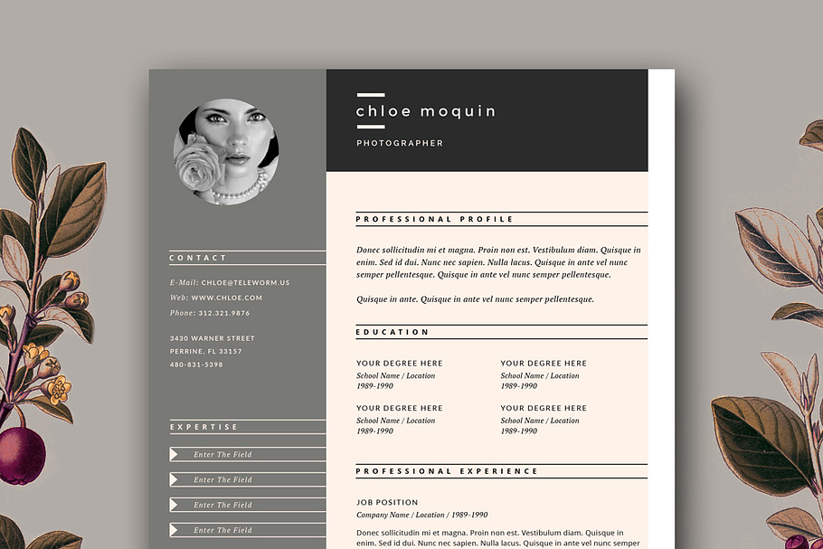Clean Resume Design + Cover Letter
