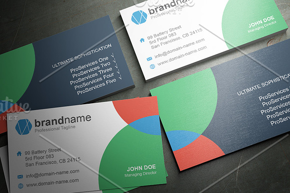 50 Corporate Timeless Business Card in Business Card Templates - product preview 7