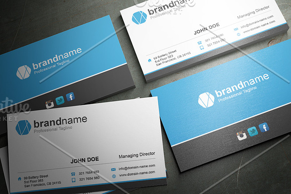 50 Corporate Timeless Business Card in Business Card Templates - product preview 10