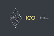 Template logo for blockchain technology