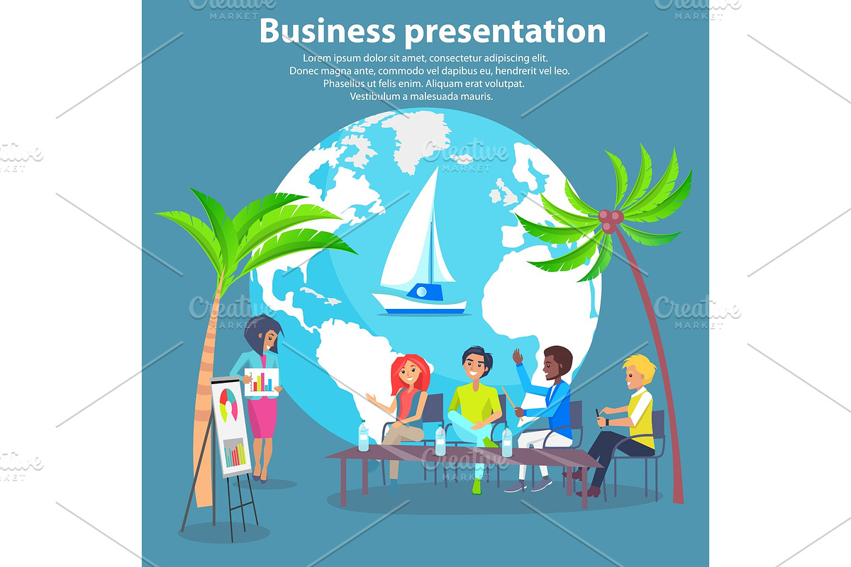 Business Presentation Colorful Vector Illustration in Illustrations - product preview 8