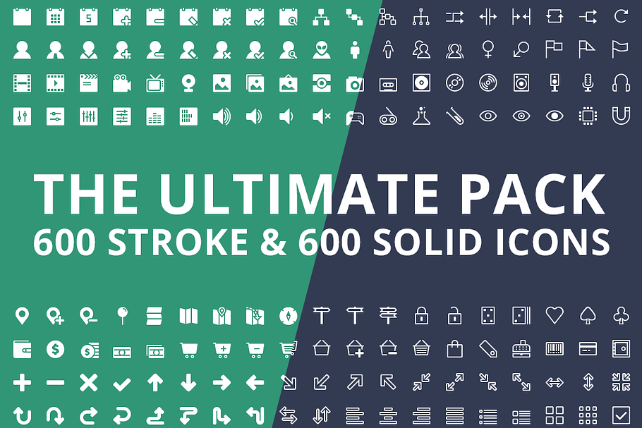 600x2 Vector Icons, Ultimate Pack