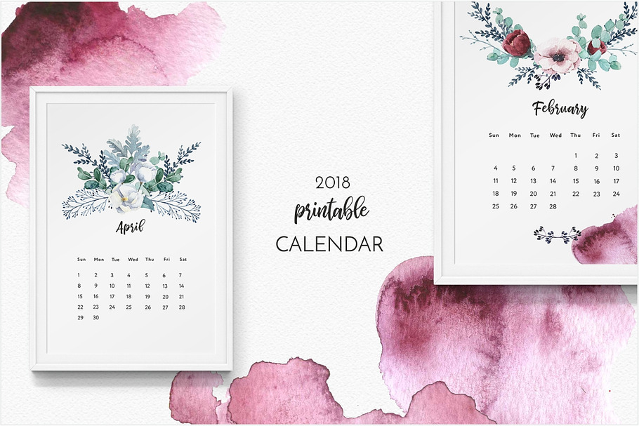 2018 Printable calendar