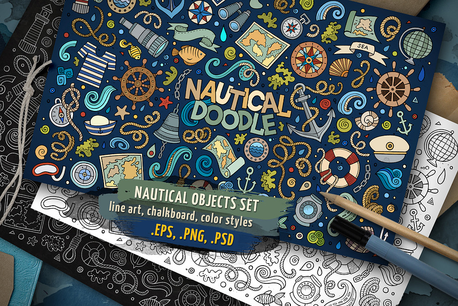 ✮ Nautical Objects & Symbols Set in Objects - product preview 8