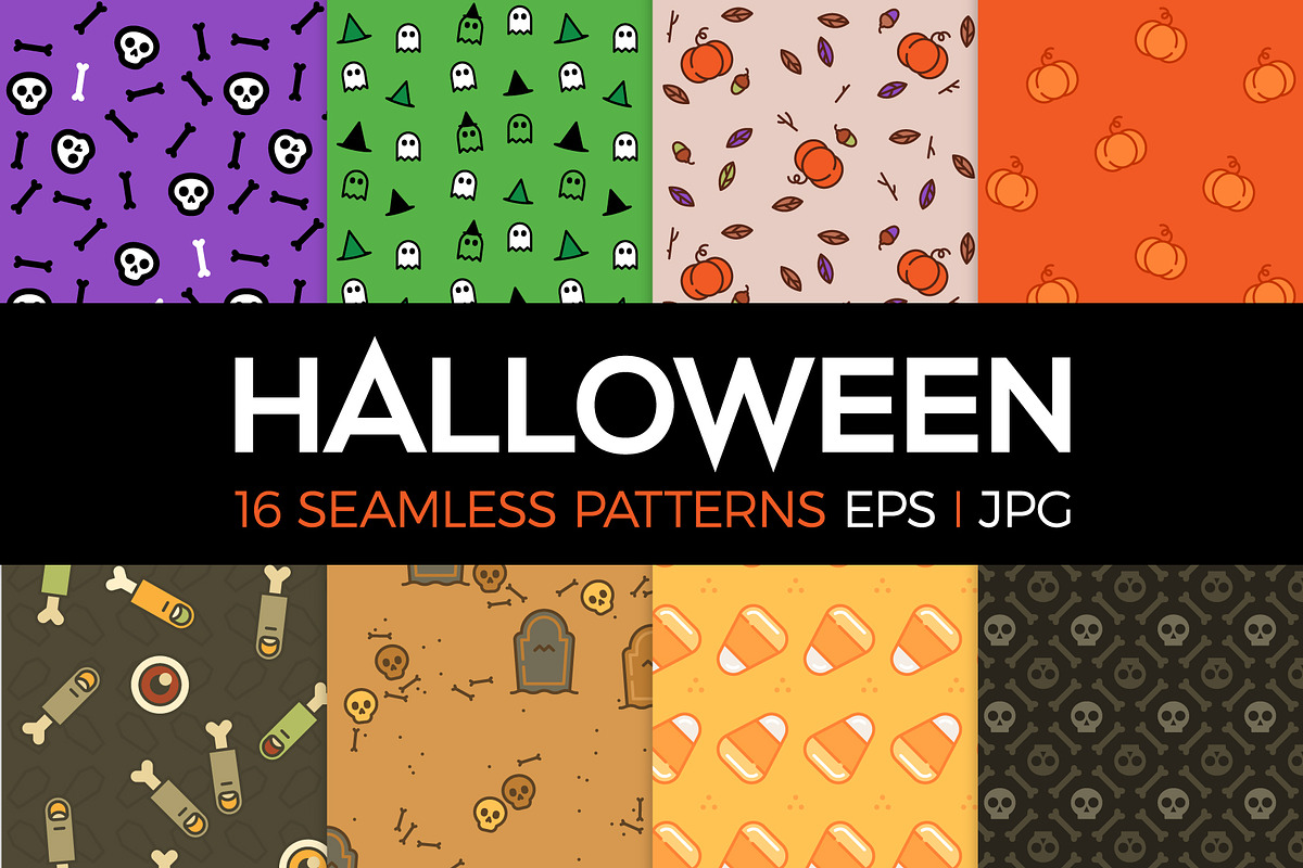 16 Halloween seamless patterns in Patterns - product preview 8