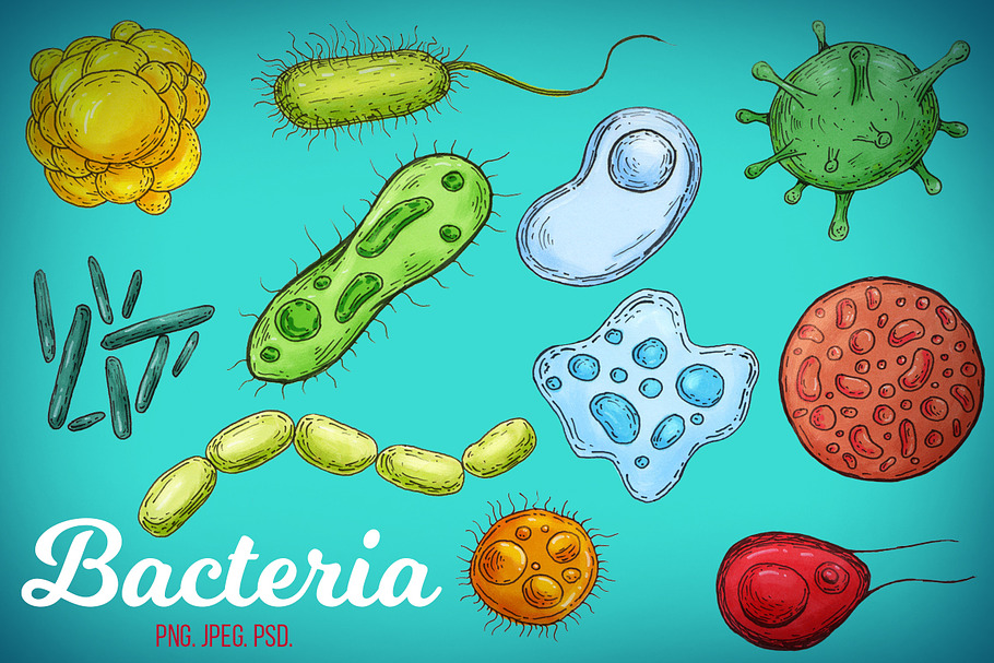 Cartoon bacteria in Objects - product preview 8