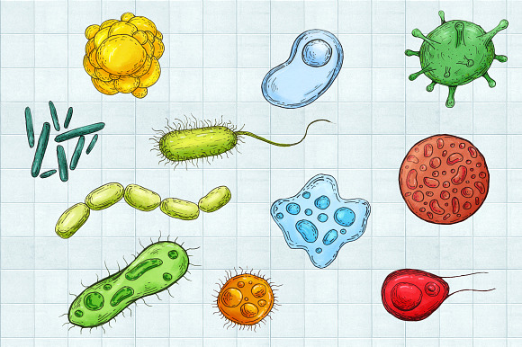 Cartoon bacteria in Objects - product preview 1