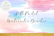 Soft Watercolor Brush Smear Clipart