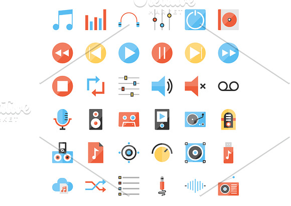 36x3 Music User Interface icons in UI Icons - product preview 4