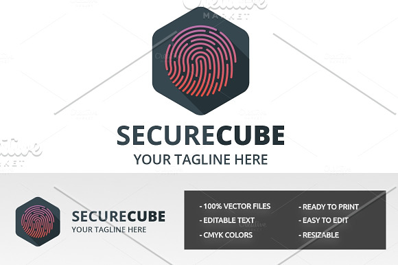 Secure Cube Logo in Logo Templates - product preview 1