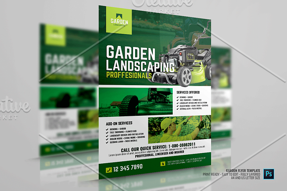 Garden Cleaning and Maintenance in Flyer Templates - product preview 2
