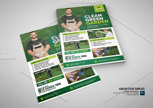 Lawn Cleaning and Maintenance Flyer in Flyer Templates - product preview 1