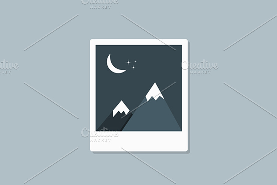 Mountain in the moonlight scenery in Illustrations - product preview 8