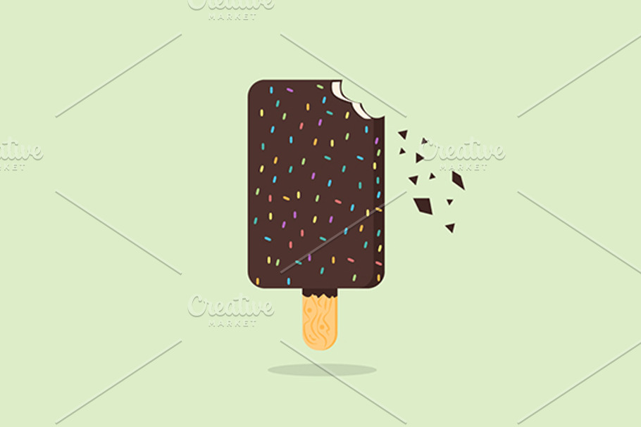 Ice cream bite in Illustrations - product preview 8