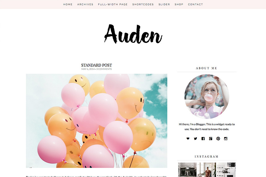 Auden - Blog & Shop Theme