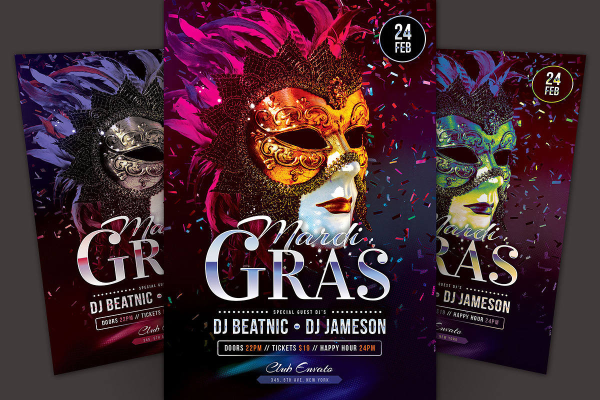 Mardi Gras Flyer in Flyer Templates - product preview 8