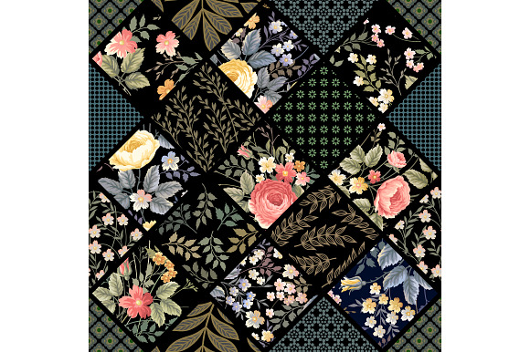 seamless patchwork patterns in Patterns - product preview 4