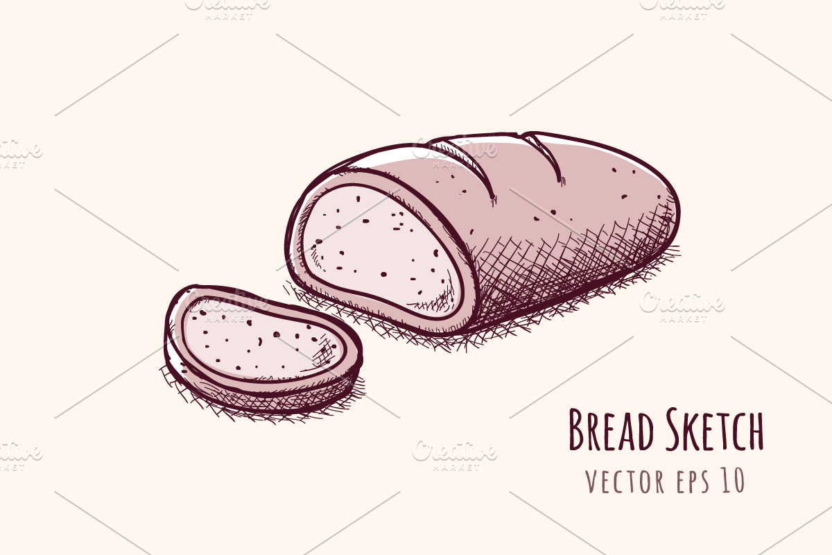 Bread Sketch in Illustrations - product preview 8