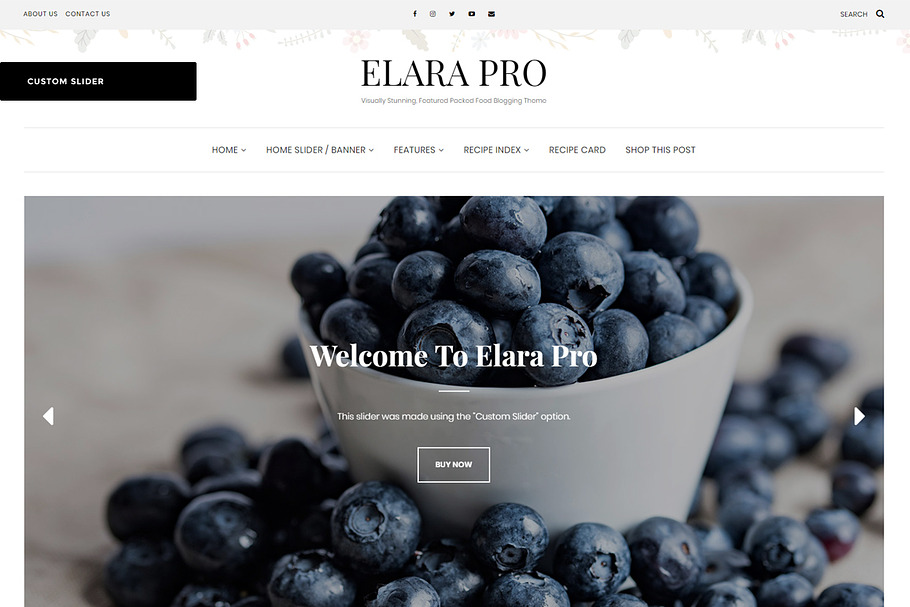 Elara - A Beautiful Food Blog Theme