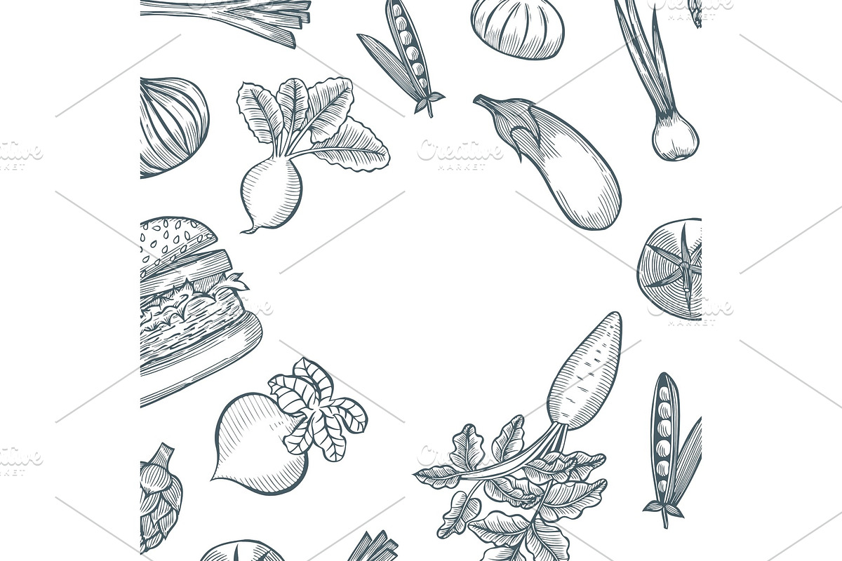 Farmers market menu in Illustrations - product preview 8