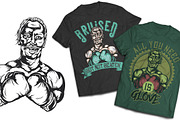 Boxer T-shirts And Poster Labels