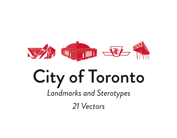 Toronto Landmarks and Stereotypes in Illustrations - product preview 1