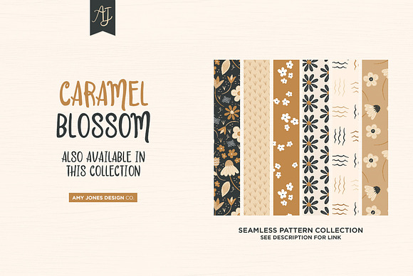 Floral Clipart Set - Caramel Blossom in Illustrations - product preview 4