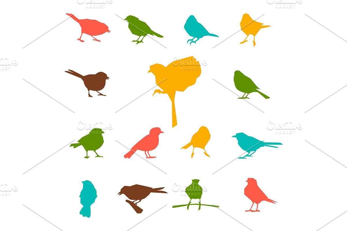 Set of silhouettes of birds. in Illustrations - product preview 8