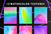 HOLOGRAPHY Watercolor Textures Pack