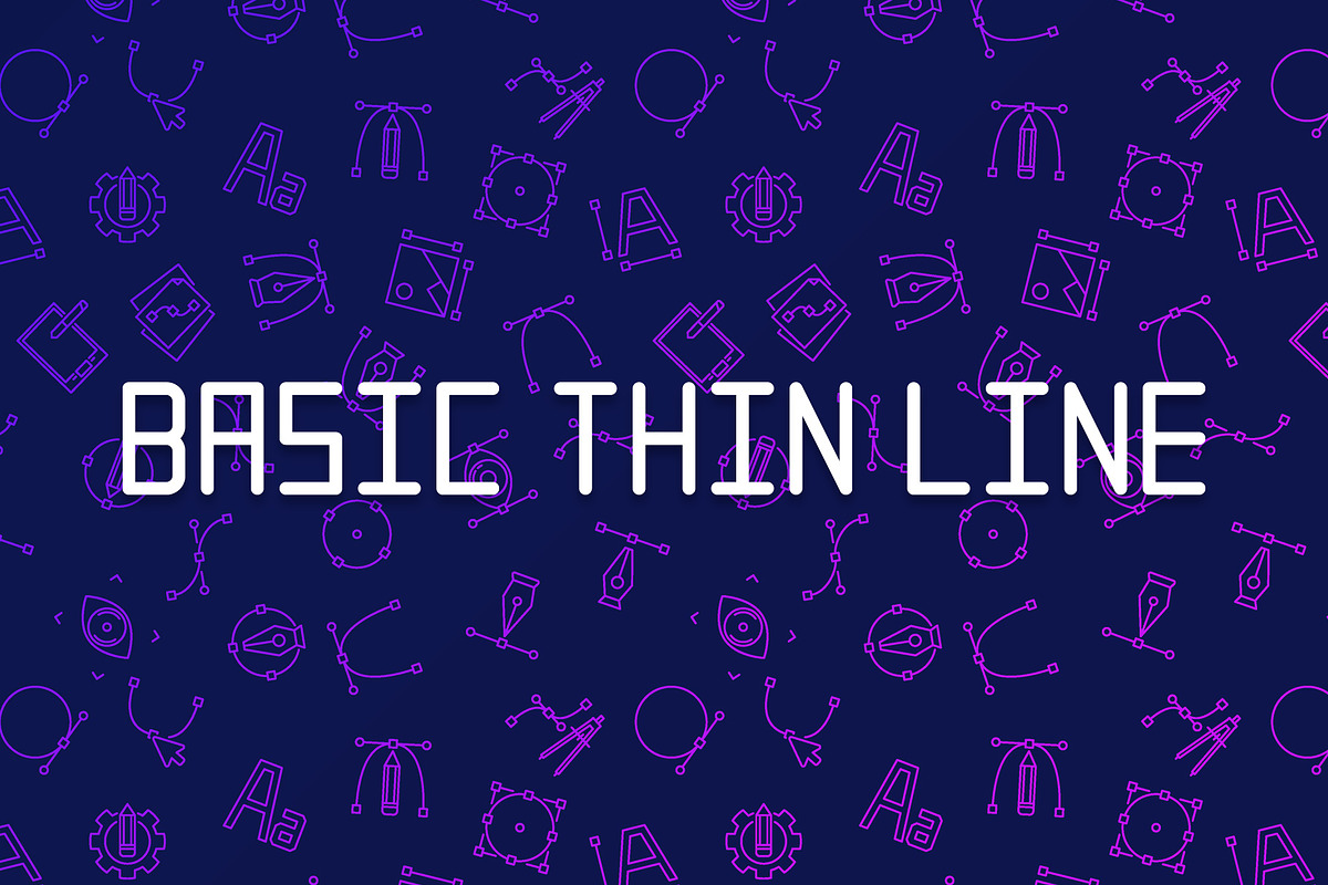 Basic Thin Line Font in Sans-Serif Fonts - product preview 8