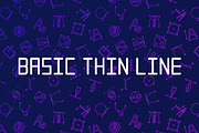 Basic Thin Line Font