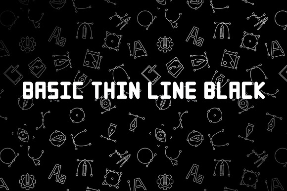 Basic Thin Line Font in Sans-Serif Fonts - product preview 5