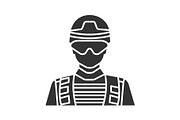 Soldier glyph icon