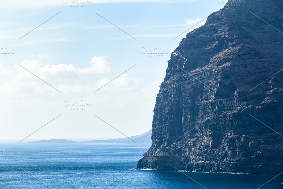 Arial view of Los Gigantes Cliffs, Tenerife, Spain in Graphics - product preview 8